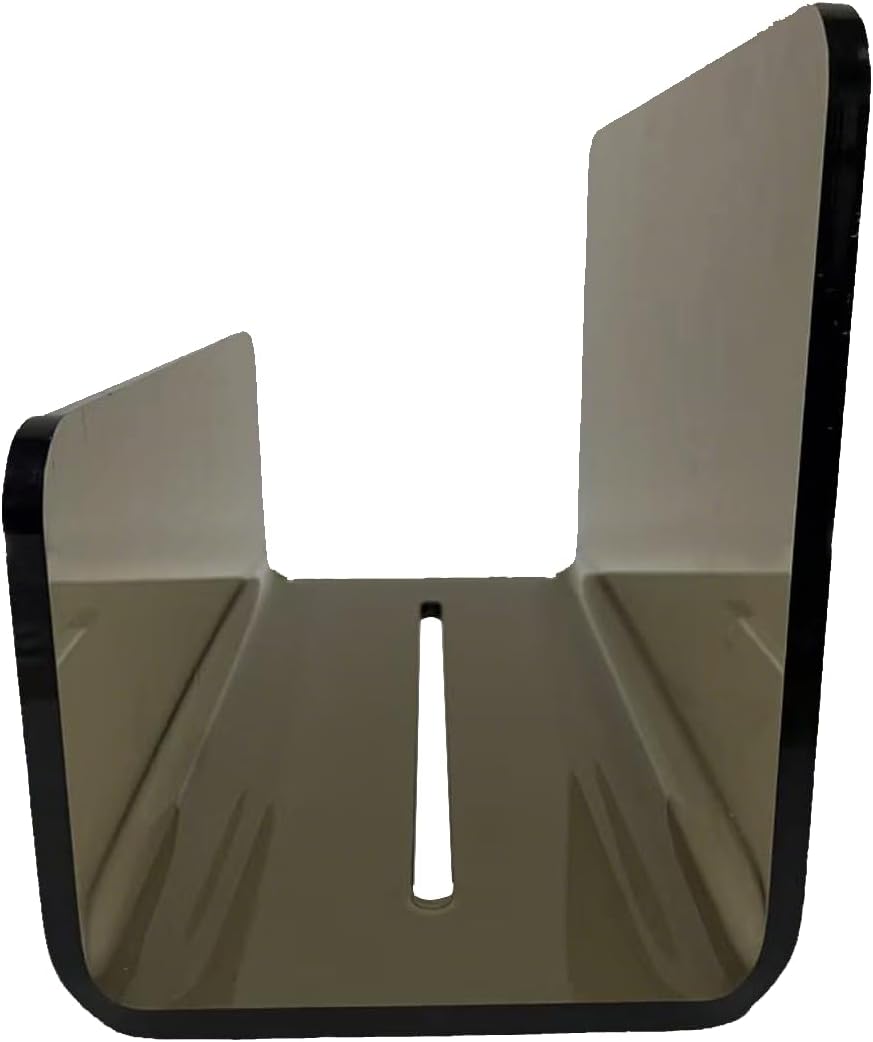 Brown Clear Acrylic Magazine Holder with Stainless Steel Handle