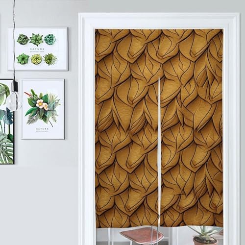 Leather Texture Door Curtain for Split Entryway 34x57 Inches