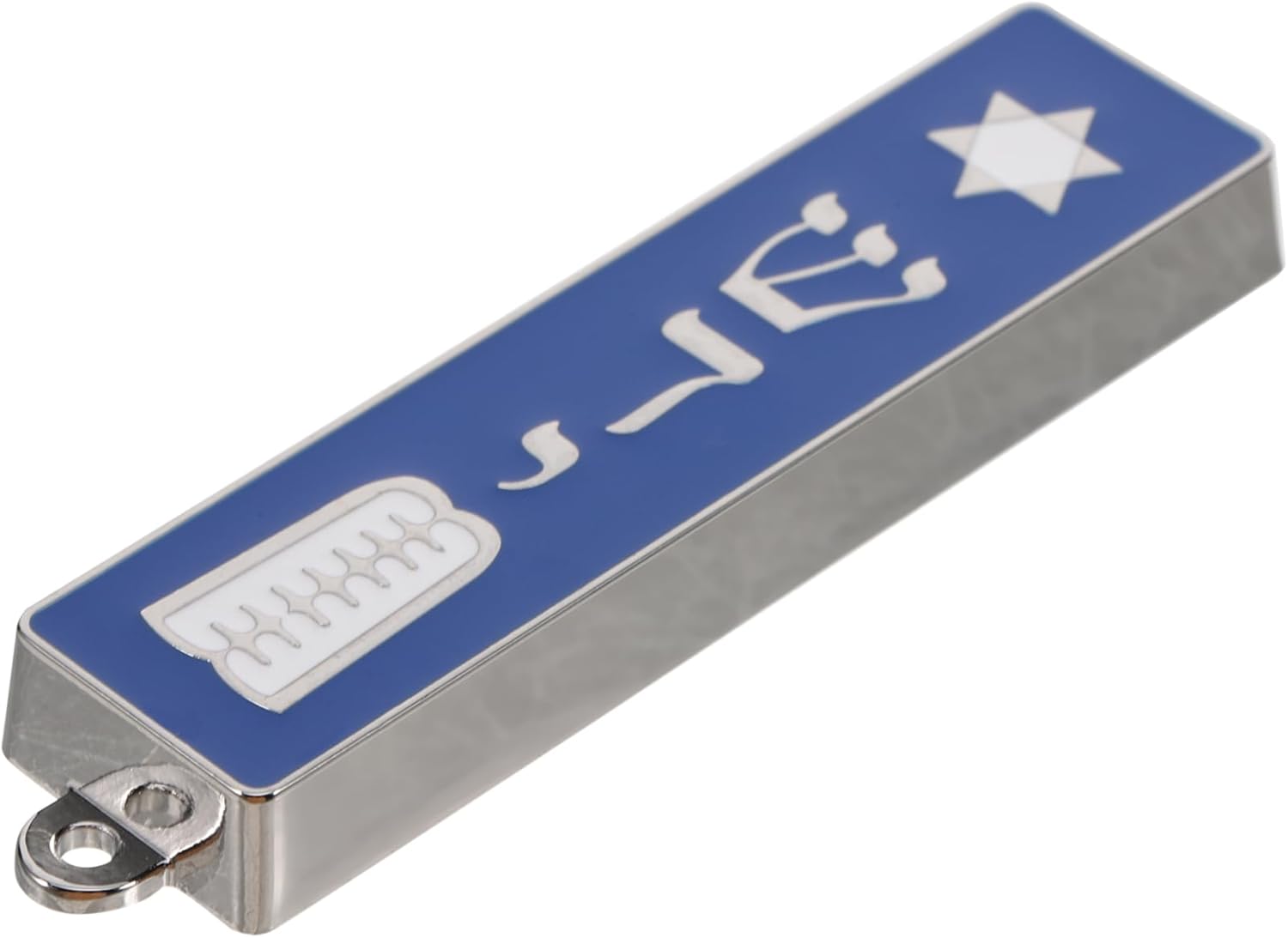 Garneck Metal Mezuzah Scroll with Hebrew Text for Door