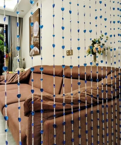 Ave Split Heart Shape Beaded Curtain Door Divider