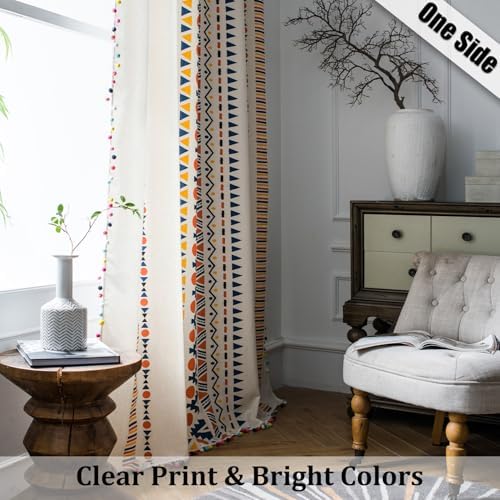 VOGOL Modern Boho Curtains 28x84 1 Pack