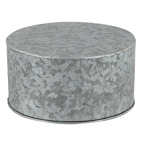 HUBERT Round Galvanized Display Pedestal 10 14 Dia x 5 H