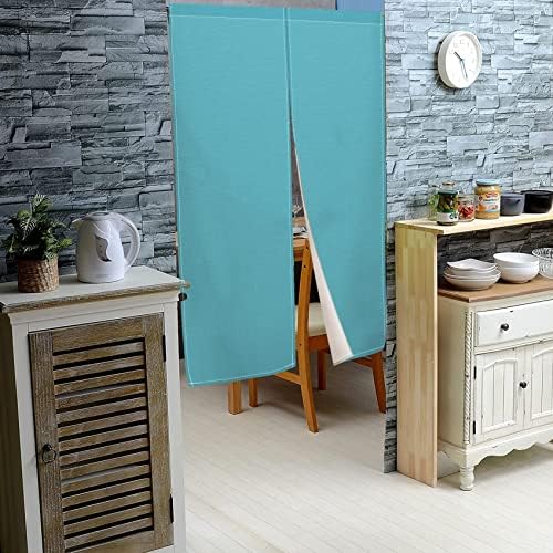 Leowefowa Solid Turquoise Blue Noren Curtain Door Divider
