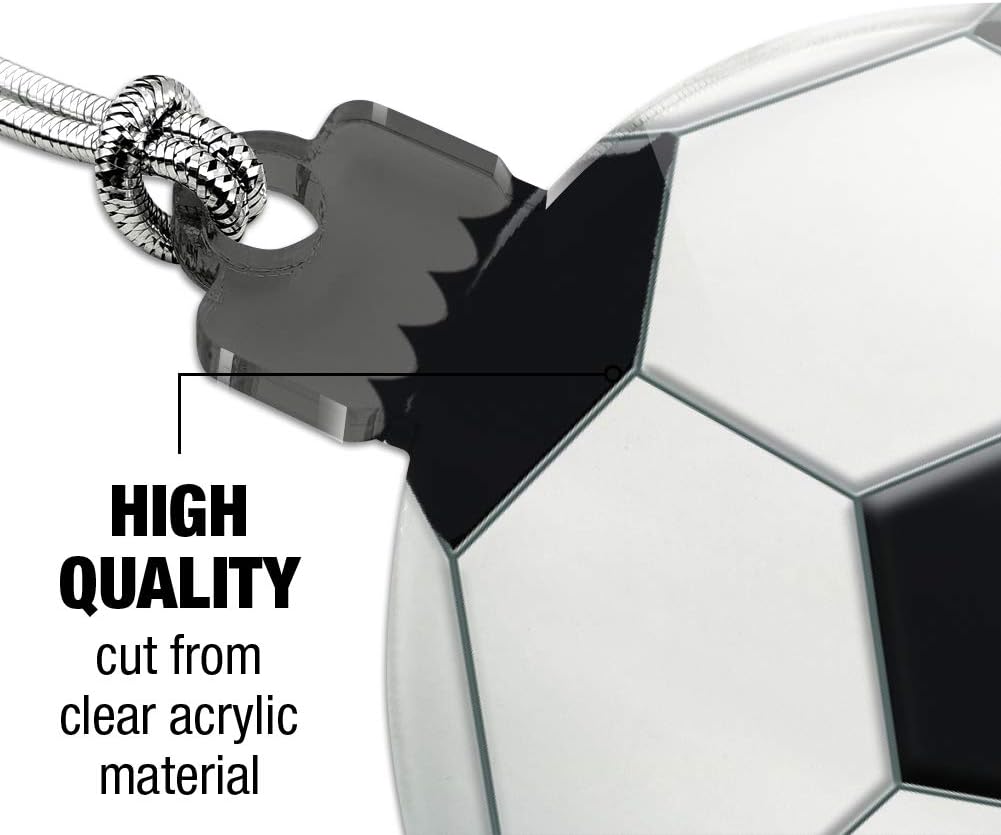 Soccer Ball Football Acrylic Christmas Ornament