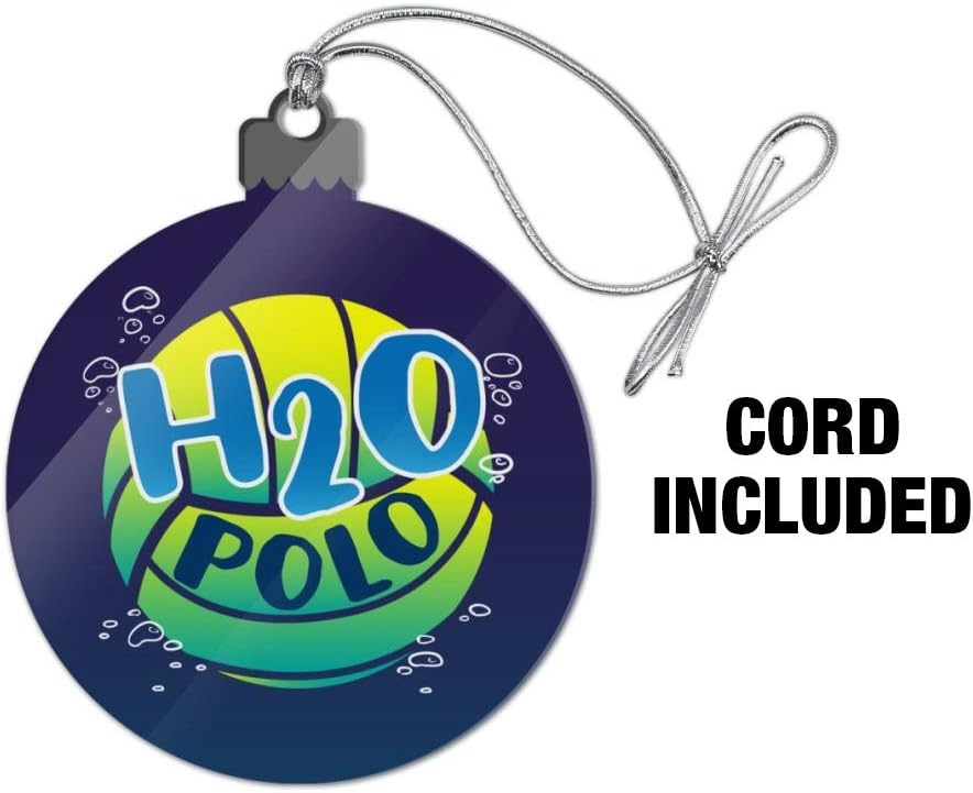 Graphics And More Water Polo Ball H2O Acrylic Christmas Ornament