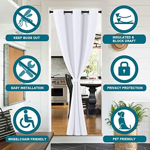 Turquoize Doorway Curtain Blackout 80 Inch Panel