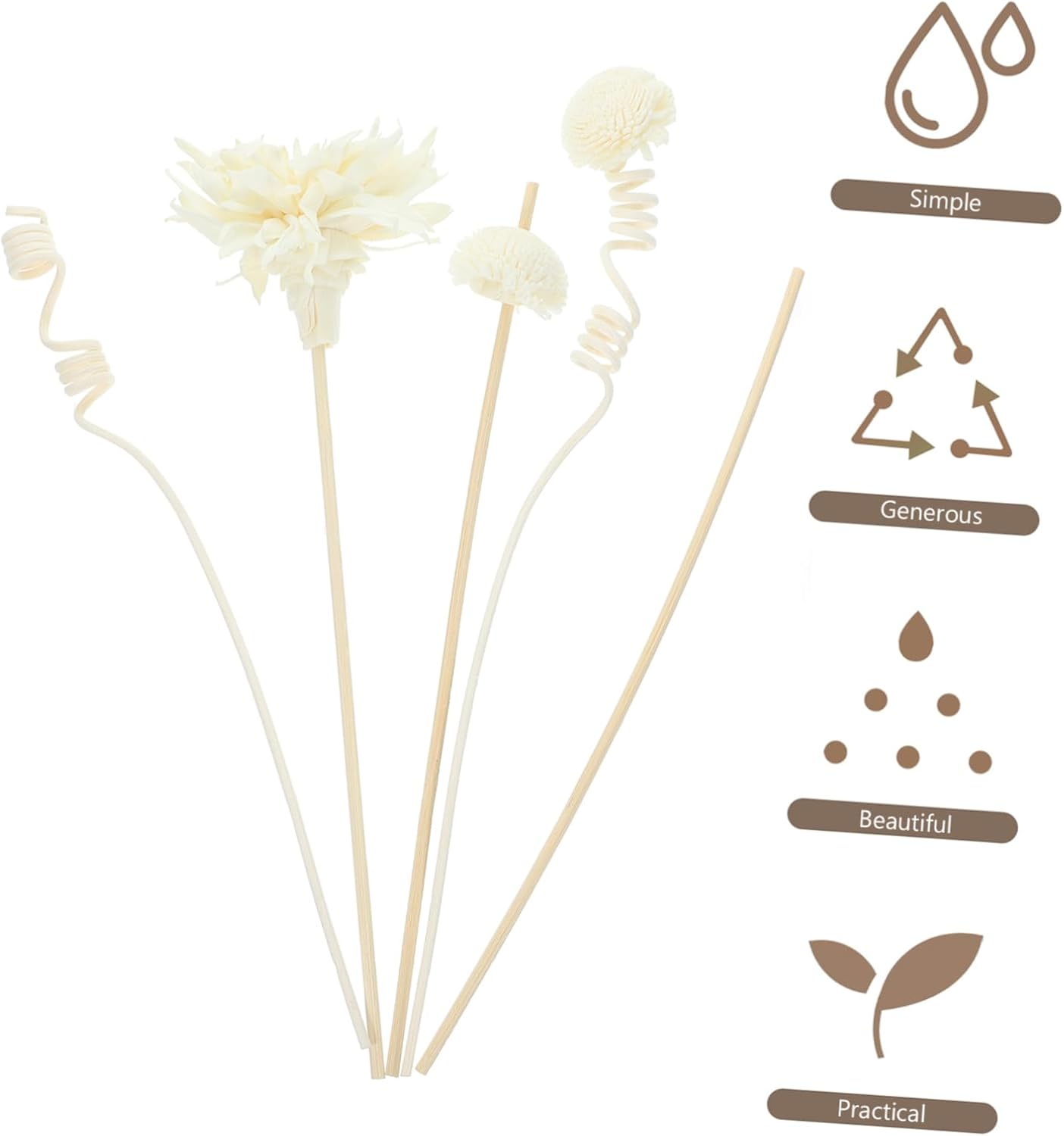 Cabilock Natural Rattan Aromatherapy Diffuser Sticks 10-Piece Set