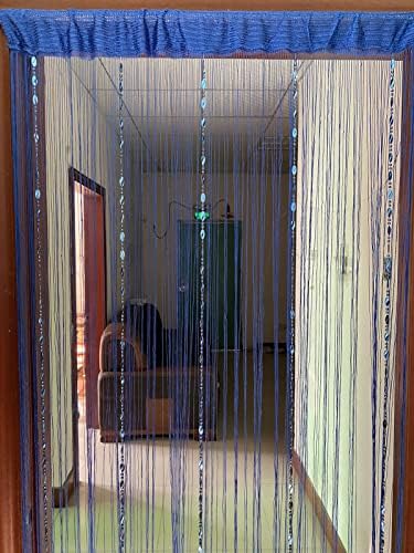 ZiDeTang Door Curtain with Beaded Tassel and Buckles