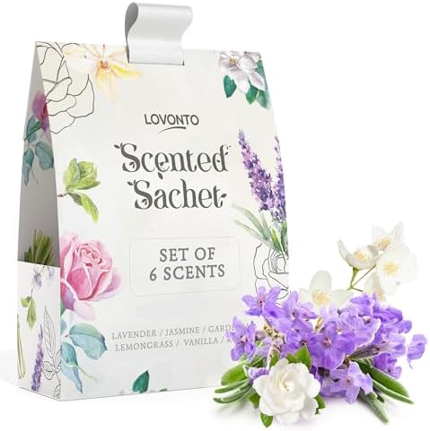 Lovonto 6 Pack Scented Sachet Bags for Home and Car