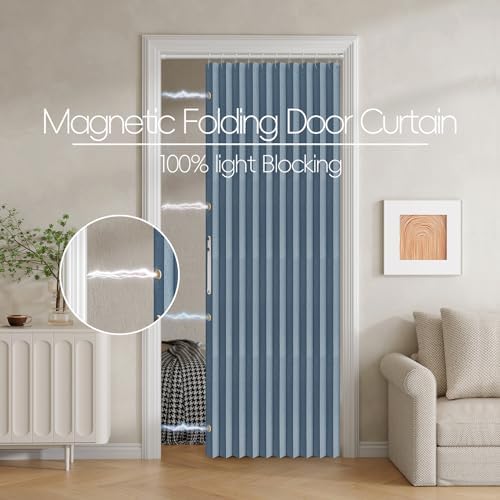 Jilron Blackout Fabric Door Curtain with Magnetic Closure