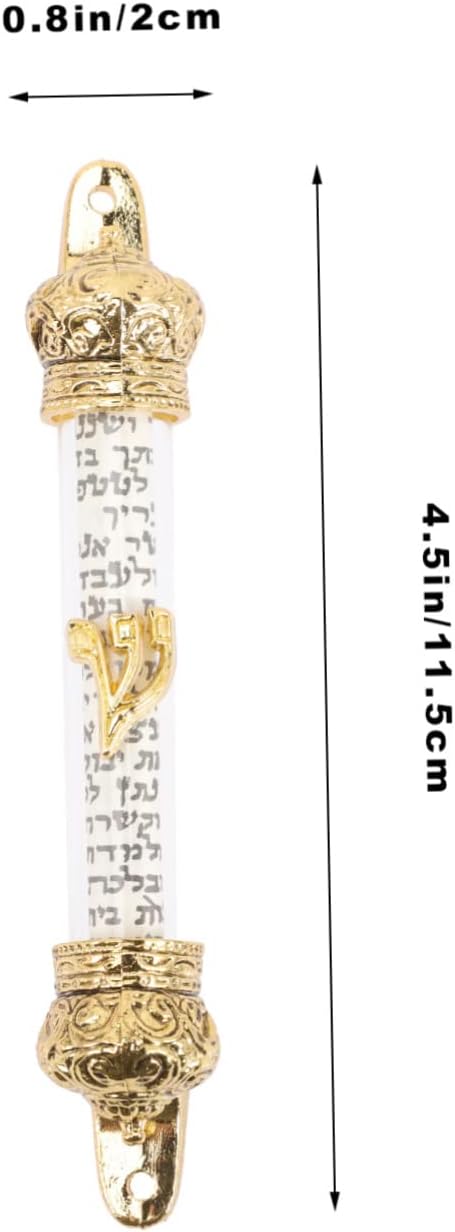 Door Right Side Mezuzah Jewish Religious Metal Scroll for Home