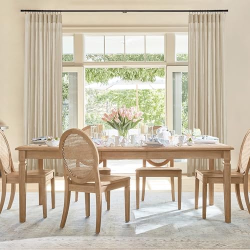 RYB HOME Taupe Sheer Curtains - Flax Linen Blend 70x84 inch 2 Pcs
