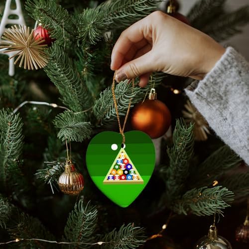 Graphics More Heart-Shaped Porcelain Christmas Tree Ornament - 28 Inch
