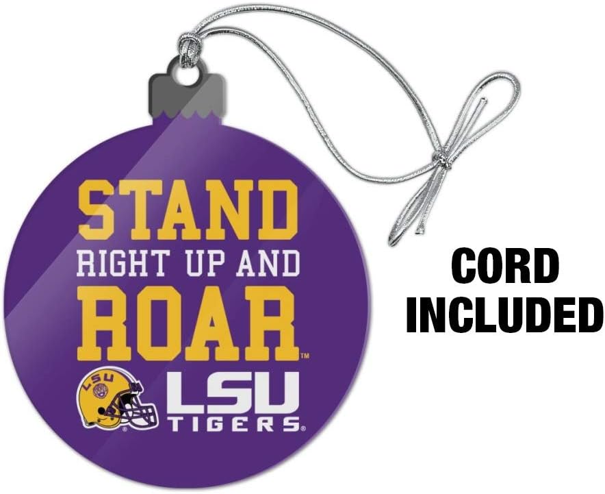 GRAPHICS MORE LSU Tigers Football Acrylic Christmas Ornament