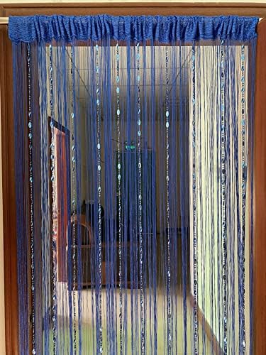 ZiDeTang Door Curtain with Beaded Tassel and Buckles