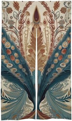 Ivy Flower Printed Door Curtain for Split Doorway