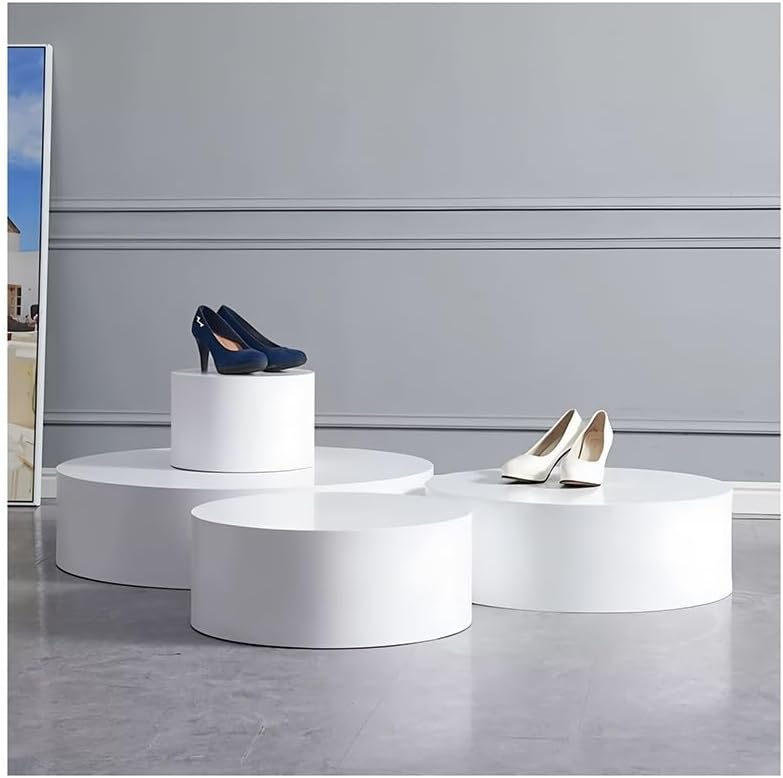 Zfmnoyev Cylinder Pedestal Stand White 80x20cm315x78in