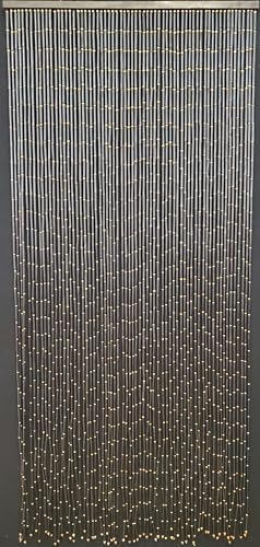 ABeadedCurtain - Ebony Black Bamboo Bead Curtain