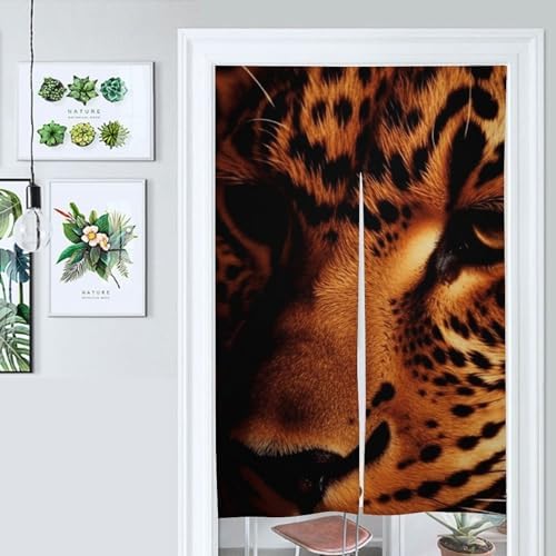 Japanese Noren Door Curtain Yellow Animal Pattern