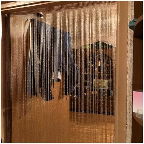 Shiny Tassel Doorway Curtain 95x200CM Blue