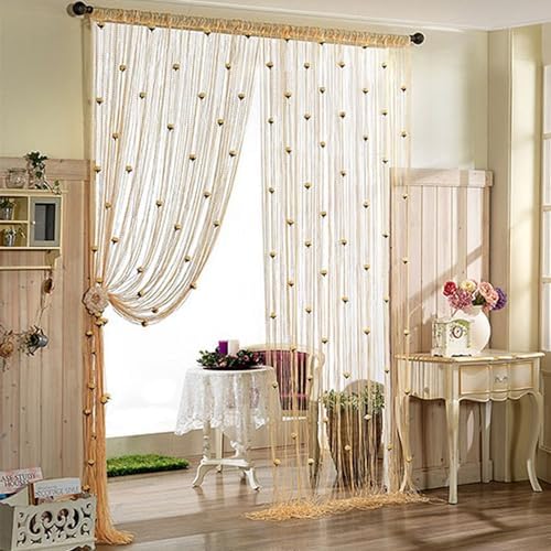 RJDJ Rose Thread Door Curtain in Blue