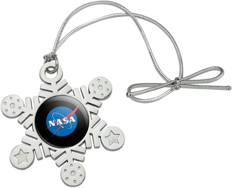 GRAPHICS MORE NASA Meatball Logo Metal Snowflake Ornament