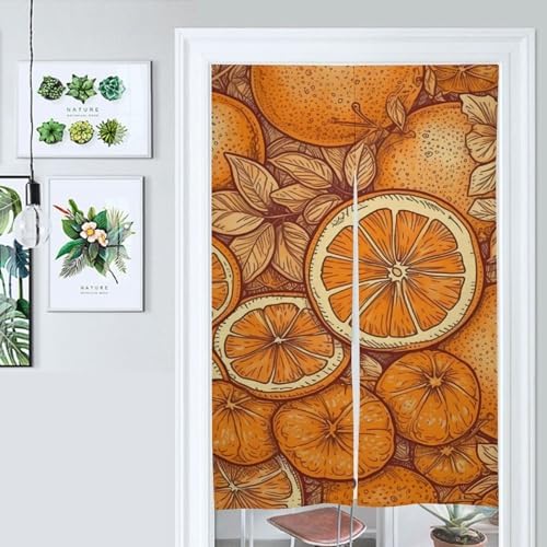 Japanese Noren Door Curtain Sliced Fruit Design 34x57