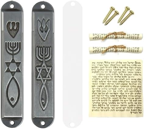 CAMATET Messianic Mezuzah Set of 2 with Scroll