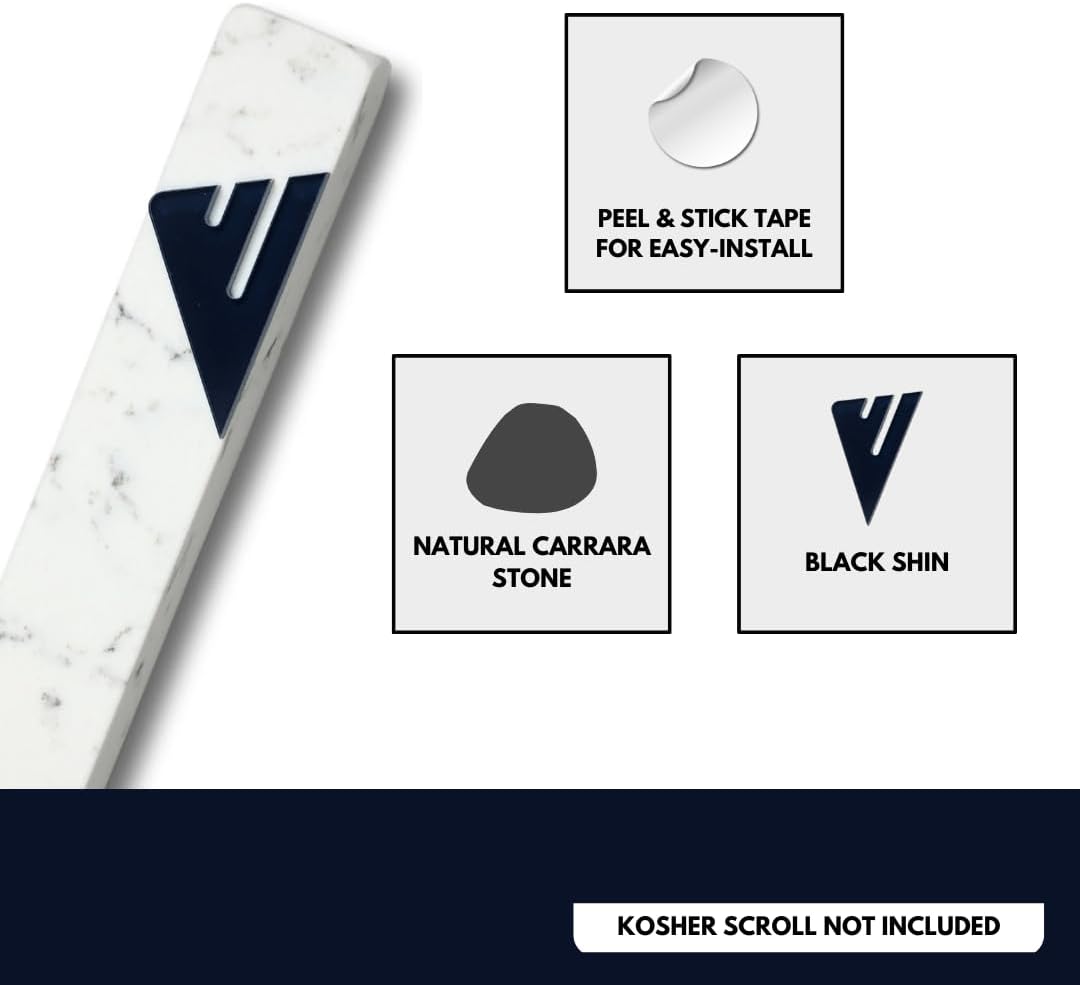 Modern Mezuzah Case with Marble Design