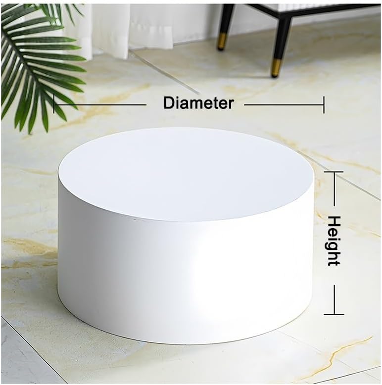 Zfmnoyev Cylinder Pedestal Stand White 80x20cm315x78in