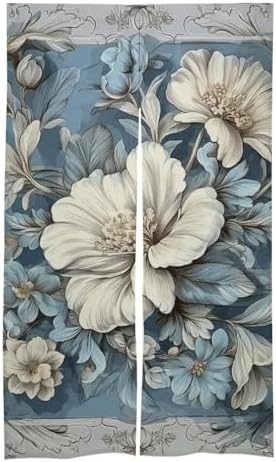 Japanese Noren Blooming Flower Door Curtain