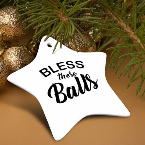 Graphics More Star-Shaped Porcelain Christmas Ornament - 31 Inch