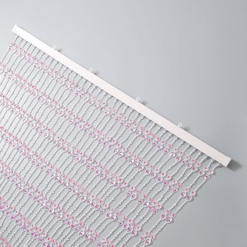 Violet Beaded Curtain Panel 36x72 Inch Window Door Divider