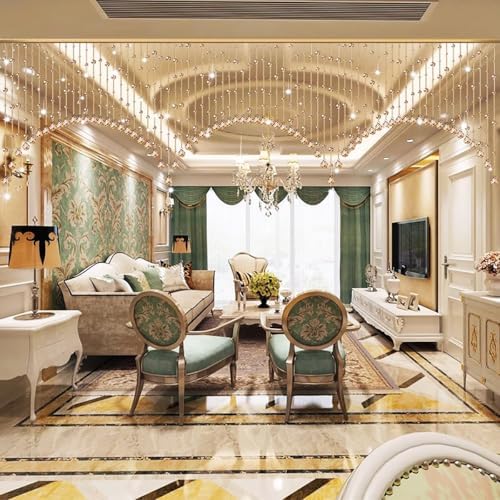Crystal Beaded Curtain for Doorway 20 String Room Divider Panel
