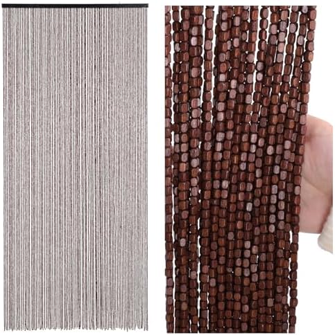 BECHAEO 90 Strands Bamboo Beaded Curtain Doorway