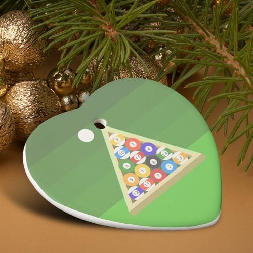 Graphics More Heart-Shaped Porcelain Christmas Tree Ornament - 28 Inch