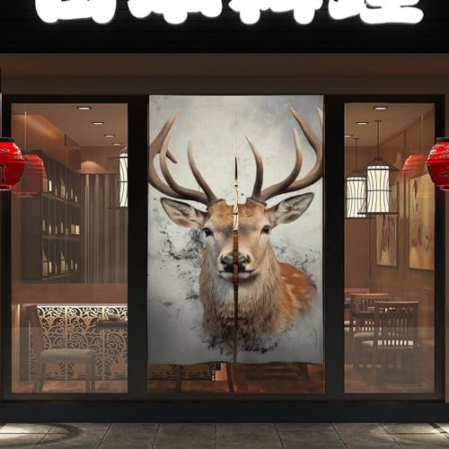 Japanese Noren Deer Door Curtain 34x57 Partition Decor