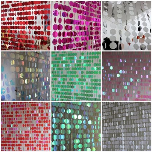 ECYC Ltd Shimmer Sequin Beaded Curtain Set of 5