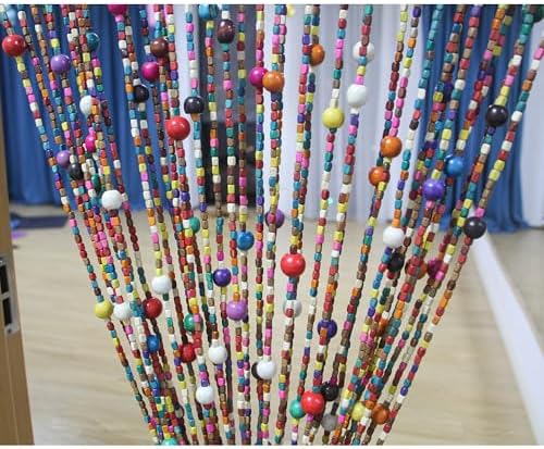 38 Strands Rainbow Boho Door Bead Curtain 1