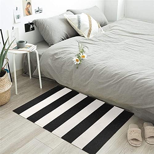 Seavish Black and White Striped Rug 236 x 354 Inch