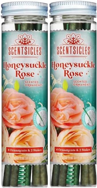 NEW Scentsicles Honeysuckle Rose Scented Sticks - 2 Bottles 12 Sticks Total