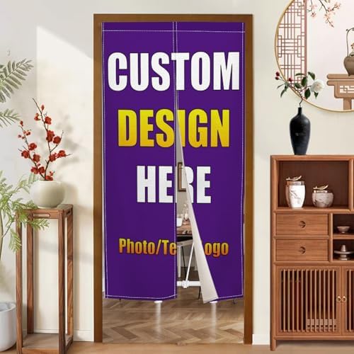 XMJJKUF Custom Noren Curtain with Photo and Logo
