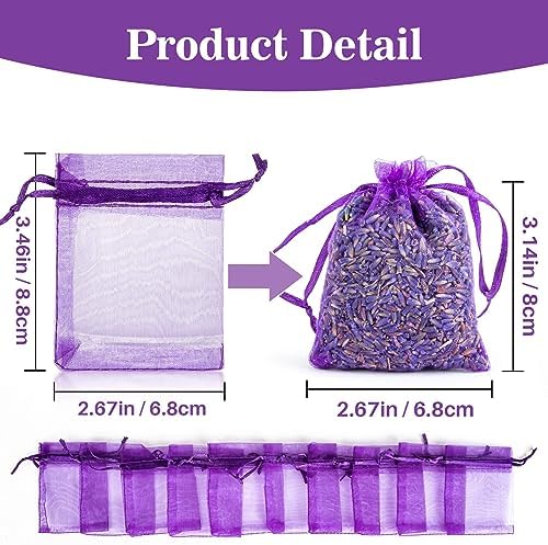 Sukh 66OZ Lavender Sachet Bags - Fresh Dried Lavender for Home Fragrance