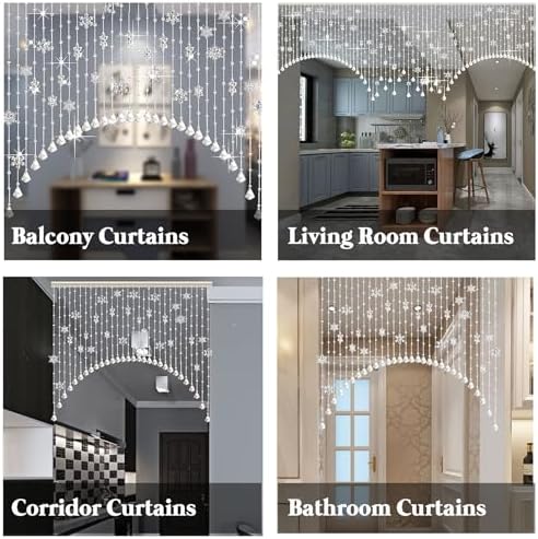 XOOFMASS Crystal Beaded Curtain Door Screen 30 String 4712m