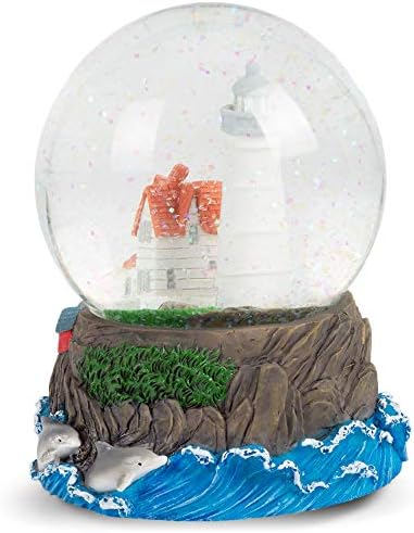 Elanze Designs Cape Cod Lighthouse Musical Snow Globe