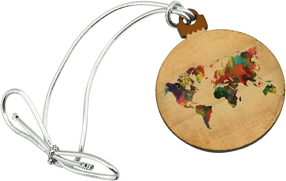 GRAPHICS AND MORE Rainbow World Globe Mini Ornament