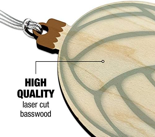 GRAPHICS AND MORE Volleyball Ball Wood Christmas Ornament