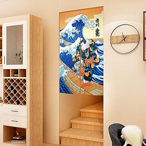 LIGICKY Noren Curtain The Great Wave Door Divider