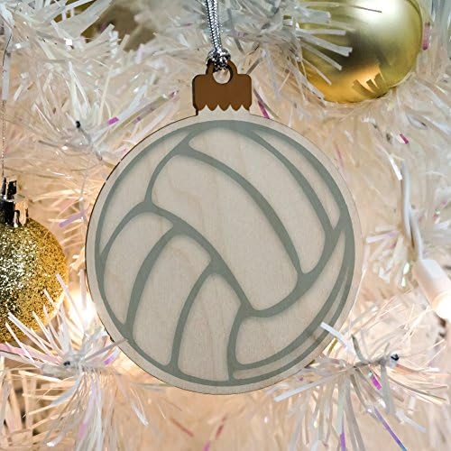 GRAPHICS AND MORE Volleyball Ball Wood Christmas Ornament