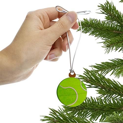 Tennis Ball Mini Wood Christmas Ornament